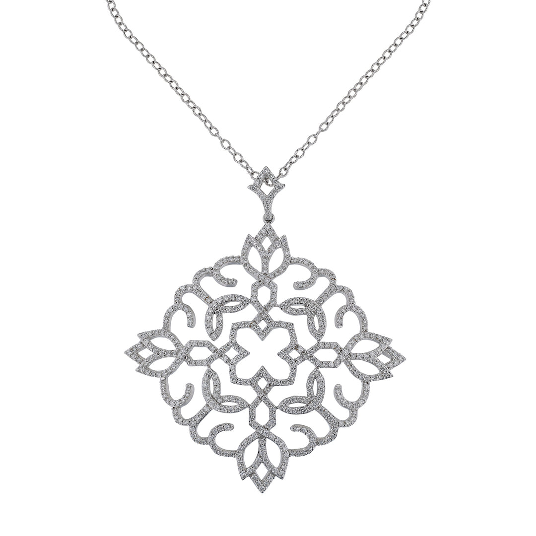 Diamond Filigree Pendant Necklace, 2.28ct.