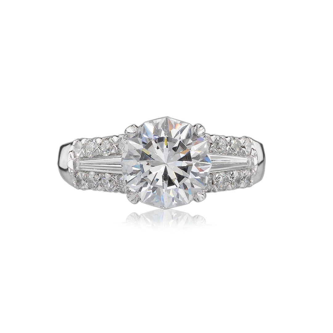 Tapered Baguette Diamond Engagement Ring