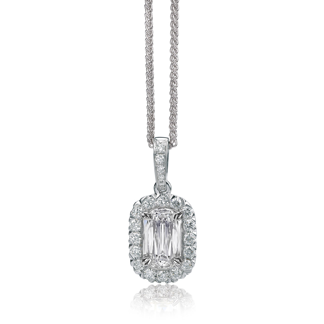 L'Amour Halo Diamond Pendant Necklace