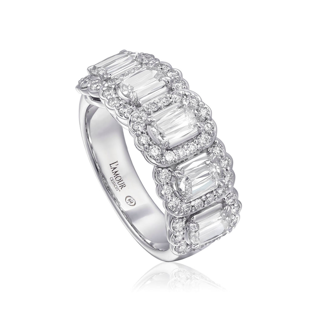 Five L’Amour Crisscut Diamond Wedding Band
