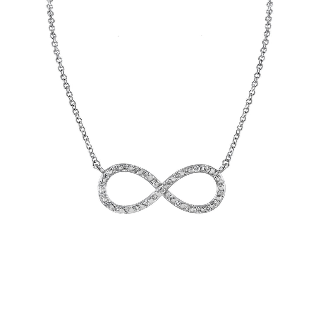 Infinity Diamond Pendant Necklace, 0.16ct