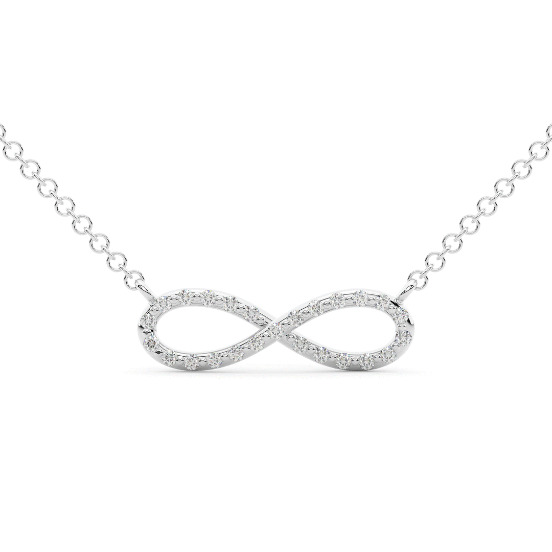 Round Lab Diamond Infinity Pendant, 0.15 ct.tw