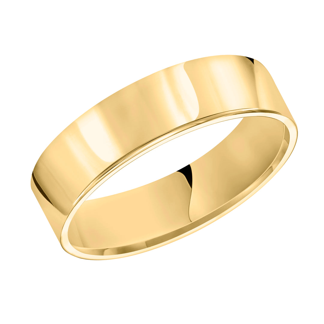 Crisp and classic, this comfort fit, 5mm wedding band features a high polished finish for a timeless look.