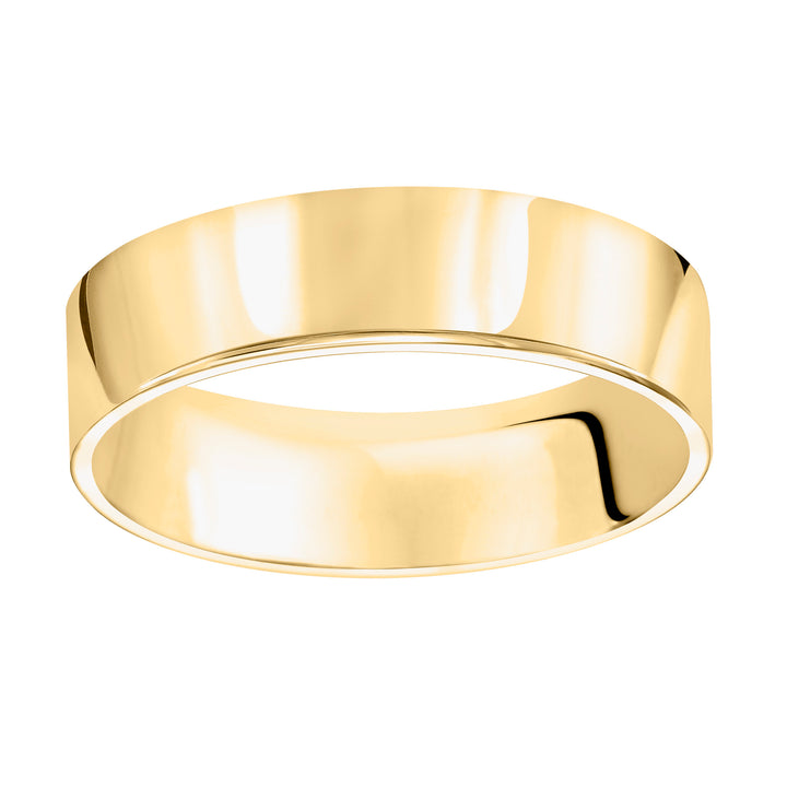 Crisp and classic, this comfort fit, 8mm wedding band features a high polished finish for a timeless look.