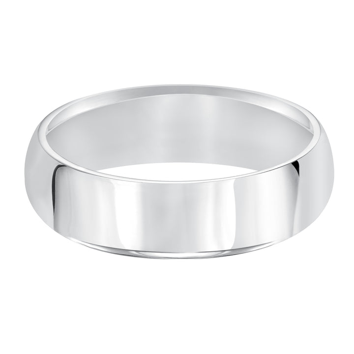 Inspired by unity and everlasting love, this sleek and lustrous super domed, high polished wedding band features a clean, high polished finish