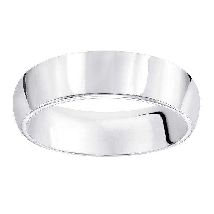 Inspired by unity and everlasting love, this sleek and lustrous super domed, high polished wedding band features a clean, high polished finish