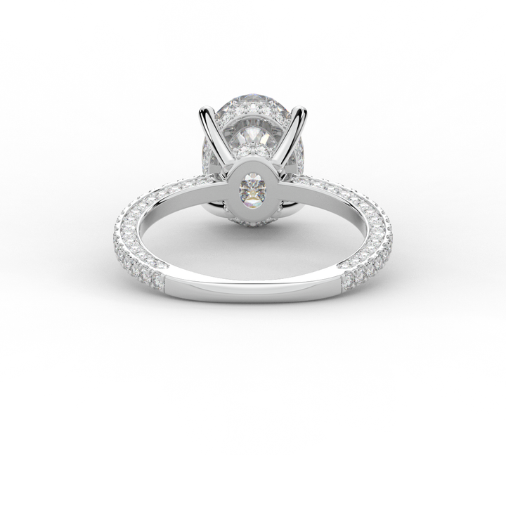 3.15CT.TW OVAL LAB DIAMOND SOLITAIRE ENGAGEMENT RING - Nazarelle
