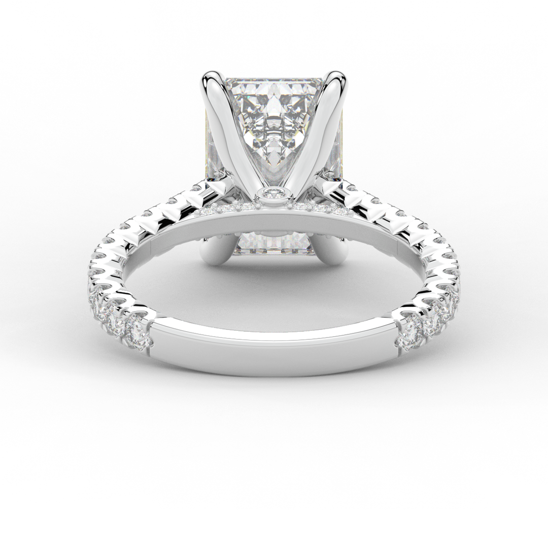 4.25CT.TW EMERALD CUT LAB DIAMOND SOLITAIRE ENGAGEMENT RING - Nazarelle