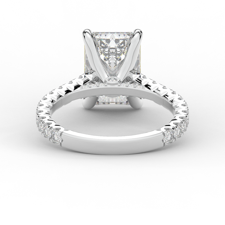 4.25CT.TW EMERALD CUT LAB DIAMOND SOLITAIRE ENGAGEMENT RING - Nazarelle