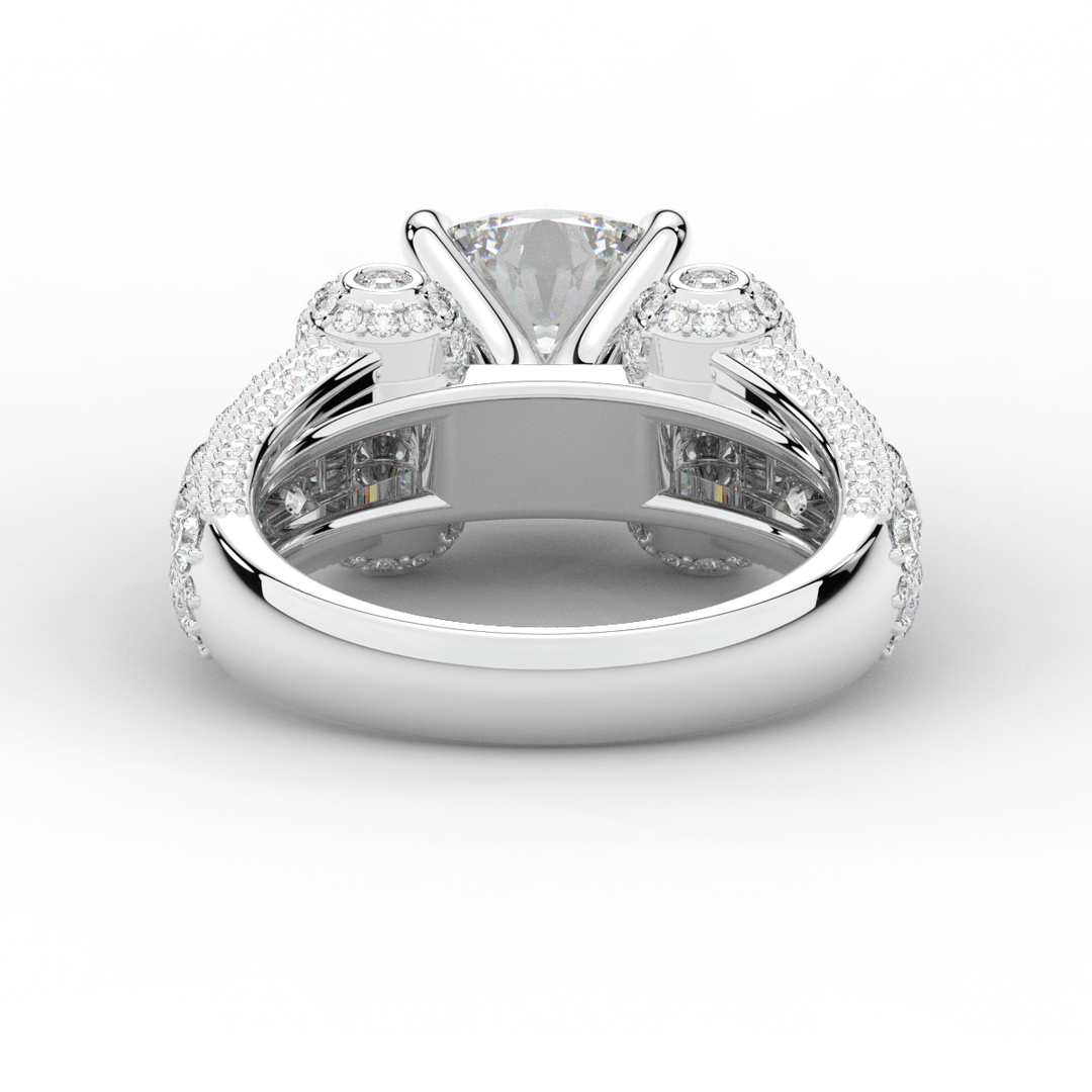 4.75CT.TW CUSHION LAB DIAMOND ENGAGEMENT RING - Nazarelle