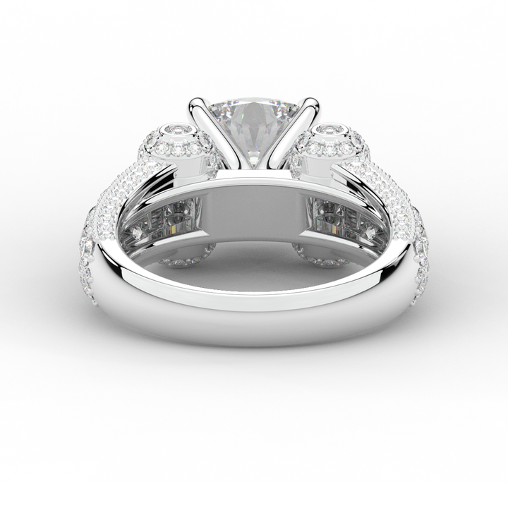 4.75CT.TW CUSHION LAB DIAMOND ENGAGEMENT RING - Nazarelle