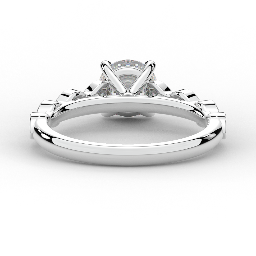 1.15CT.TW ROUND LAB DIAMOND SOLITAIRE ENGAGEMENT RING - Nazarelle