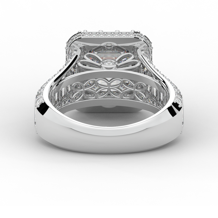 6.10CT.TW ASCHER LAB DIAMOND HALO ENGAGEMENT RING - Nazarelle