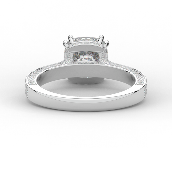 2.60CT.TW CUSHION LAB DIAMOND SOLITAIRE ENGAGEMENT RING - Nazarelle
