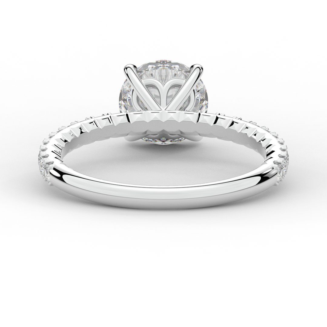 1.75CT.TW ROUND LAB DIAMOND SOLITAIRE ENGAGEMENT RING - Nazarelle