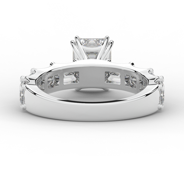 3.75CT.TW EMERALD CUT LAB DIAMOND SOLITAIRE ENGAGEMENT RING