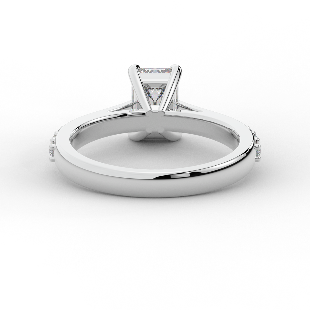 1.25CT.TW EMERALD CUT LAB DIAMOND SOLITAIRE ENGAGEMENT RING - Nazarelle