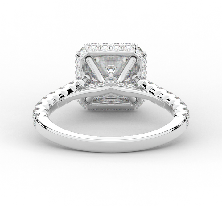 2.75CT.TW CUSHION LAB DIAMOND HALO ENGAGEMENT RING - Nazarelle