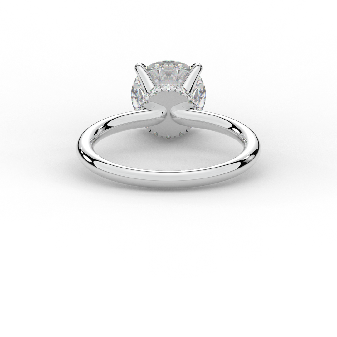 2.05CT.TW ROUND LAB DIAMOND SOLITAIRE ENGAGEMENT RING - Nazarelle