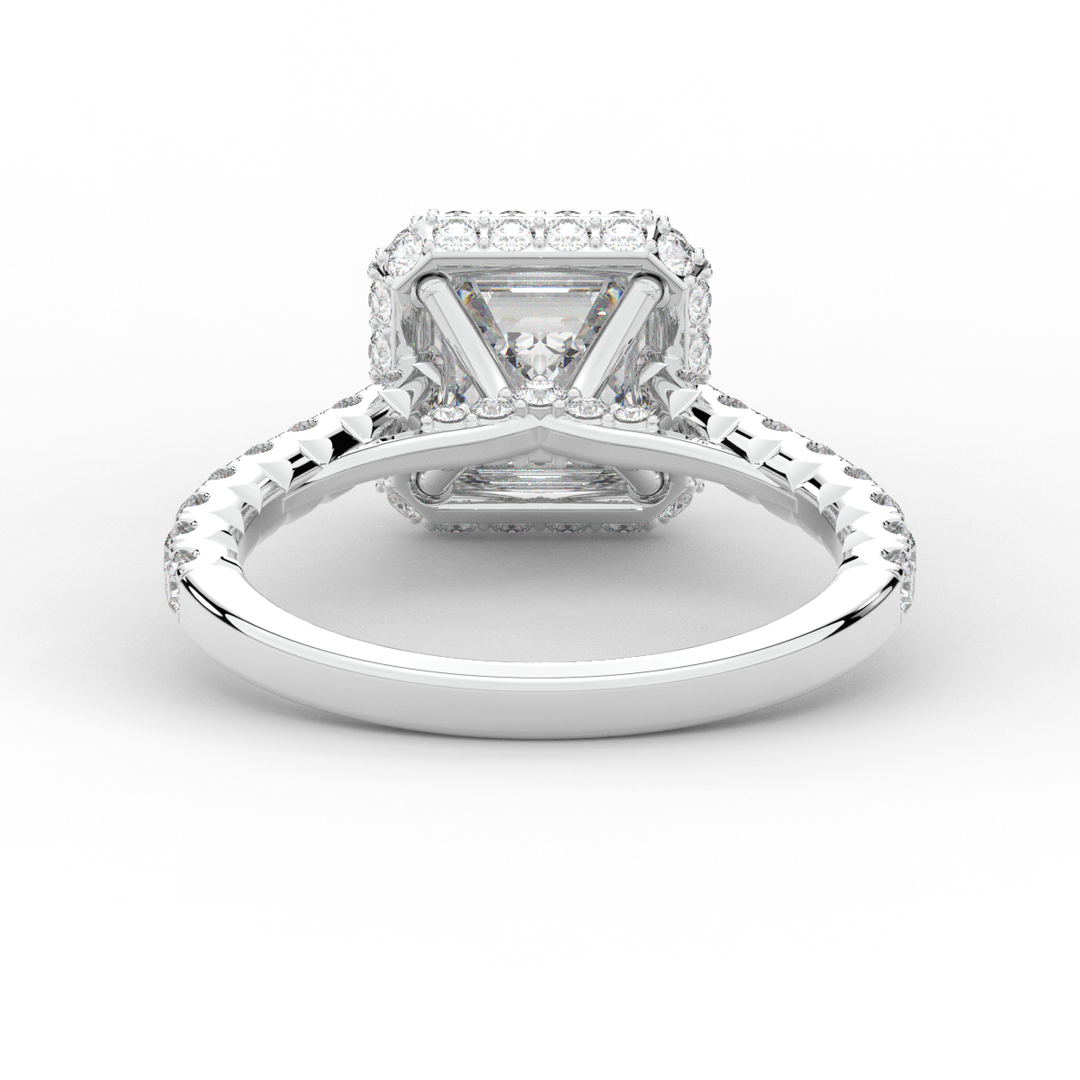 2.75CT.TW ASSCHER LAB DIAMOND HALO ENGAGEMENT RING - Nazarelle