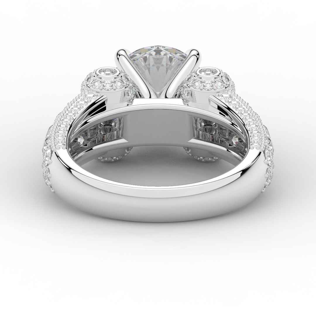 4.75CT.TW ROUND LAB DIAMOND ENGAGEMENT RING - Nazarelle