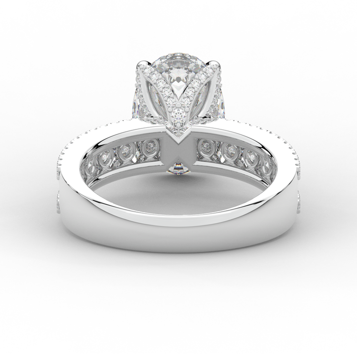 3.95CT.TW OVAL LAB DIAMOND SOLITAIRE ENGAGEMENT RING - Nazarelle