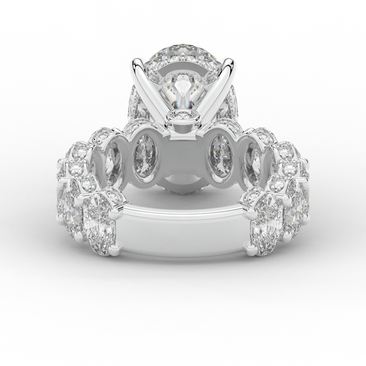 10.90CT.TW OVAL LAB DIAMOND SOLITAIRE ENGAGEMENT RING - Nazarelle