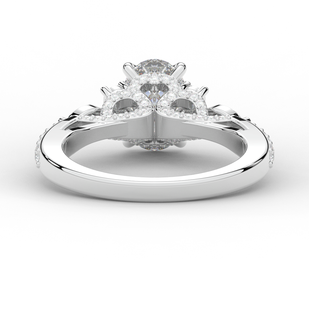 1.35CT.TW OVAL LAB DIAMOND ENGAGEMENT RING - Nazarelle