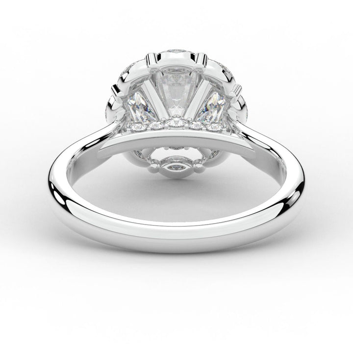 2.40CT.TW ROUND LAB DIAMOND HALO ENGAGEMENT RING - Nazarelle