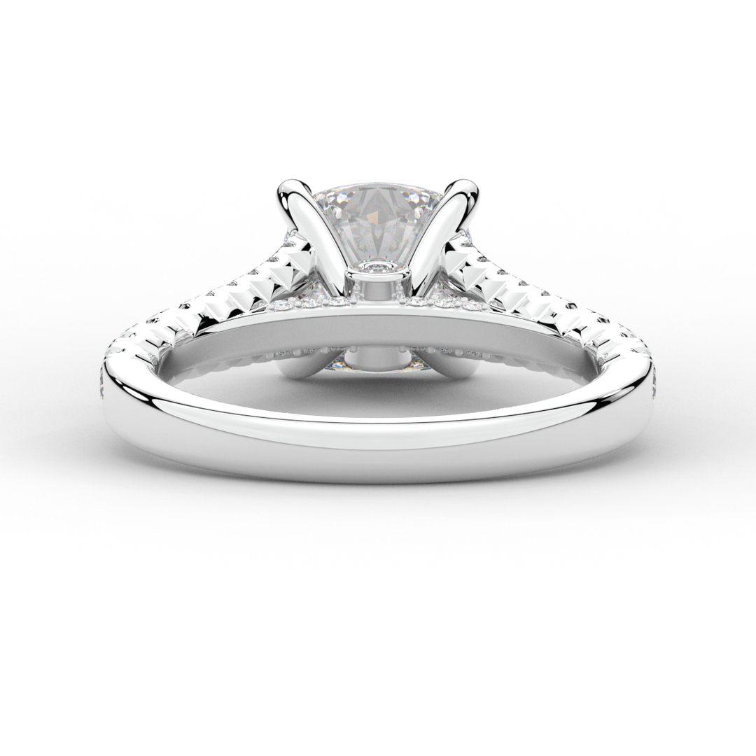 2.45CT.TW CUSHION LAB DIAMOND ENGAGEMENT RING - Nazarelle
