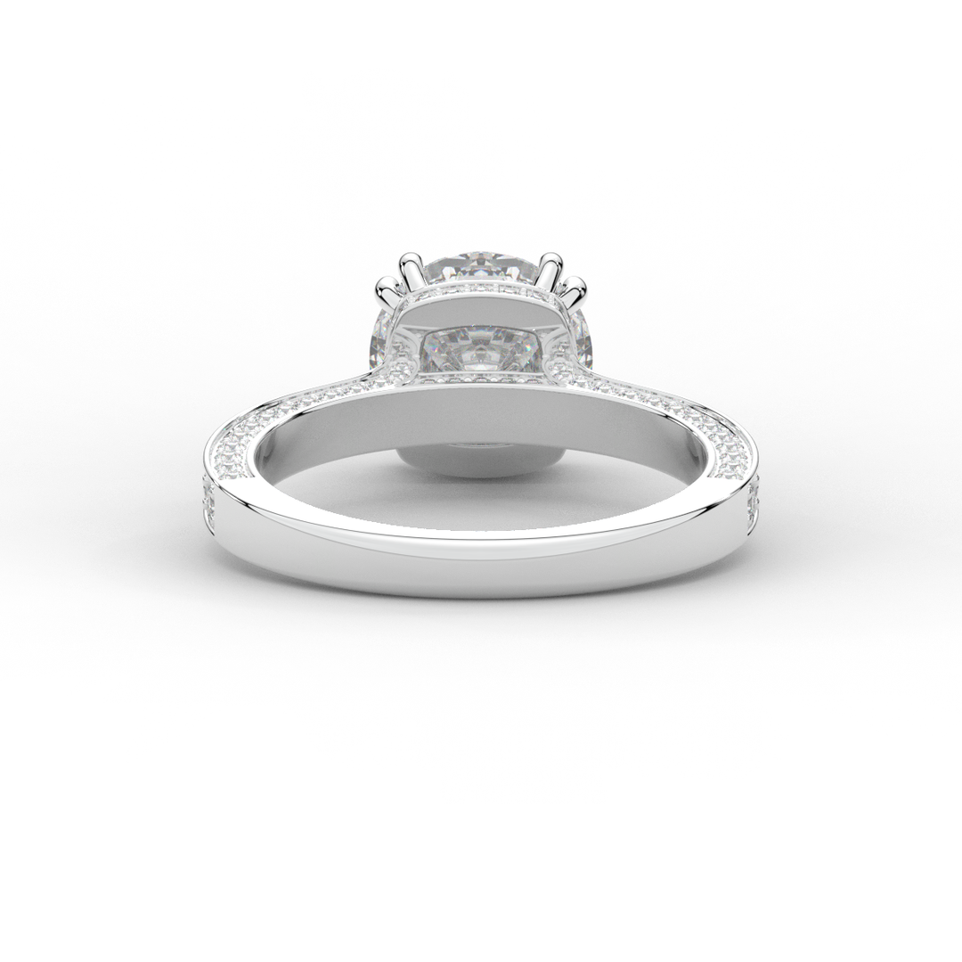 2.60CT.TW ROUND LAB DIAMOND SOLITAIRE ENGAGEMENT RING - Nazarelle