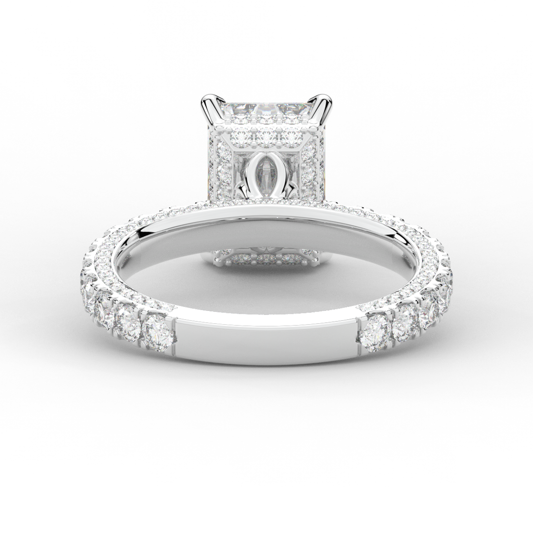 3.00CT.TW RADIANT LAB DIAMOND ENGAGEMENT RING - Nazarelle