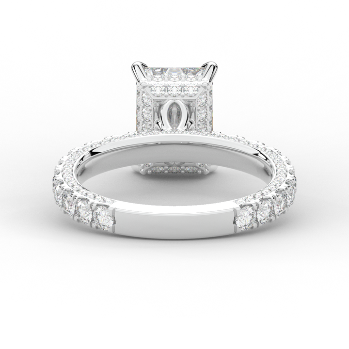 3.00CT.TW RADIANT LAB DIAMOND ENGAGEMENT RING - Nazarelle