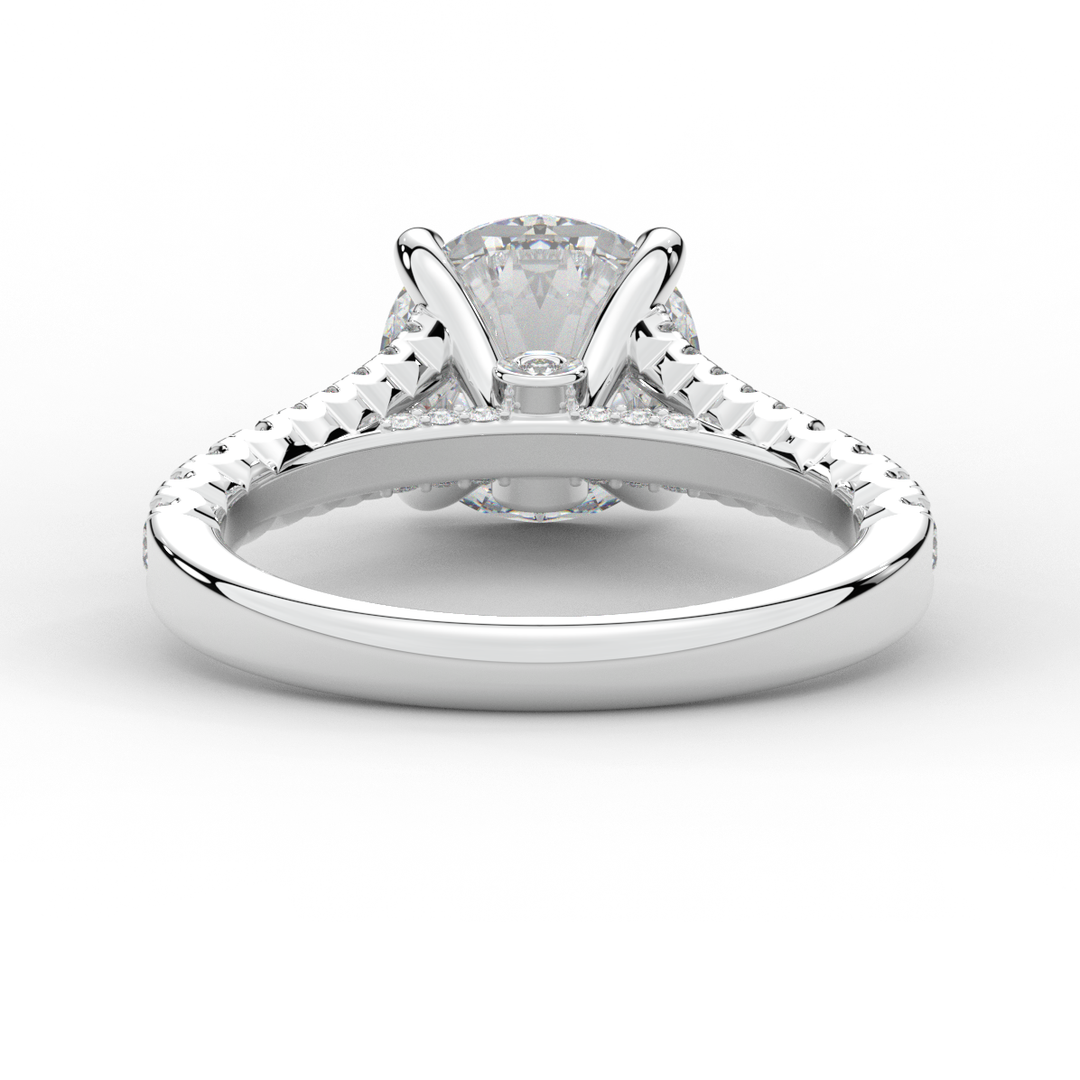 2.45CT.TW ROUND LAB DIAMOND ENGAGEMENT RING - Nazarelle