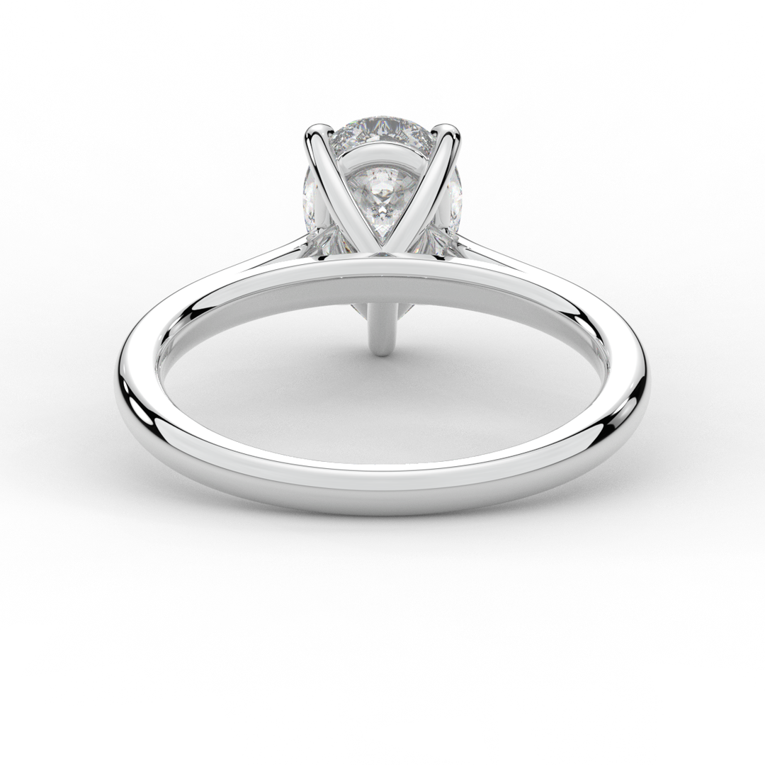 1.00CT PEAR LAB DIAMOND SOLITAIRE ENGAGEMENT RING - Nazarelle