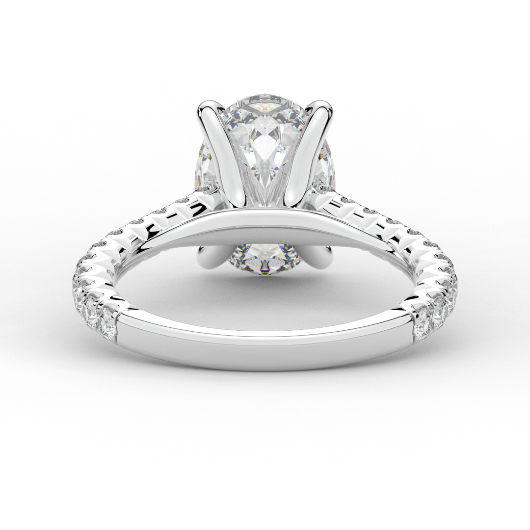 2.40CT.TW OVAL LAB DIAMOND ENGAGEMENT RING - Nazarelle