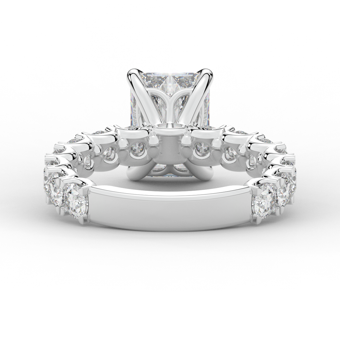 4.35CT.TW RADIANT LAB DIAMOND ENGAGEMENT RING - Nazarelle