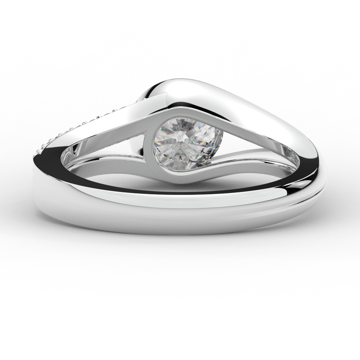 1.10CT.TW ROUND LAB DIAMOND SOLITAIRE ENGAGEMENT RING - Nazarelle