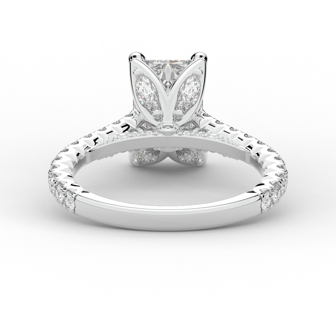 2.70CT.TW RADIANT LAB DIAMOND SOLITAIRE ENGAGEMENT RING - Nazarelle
