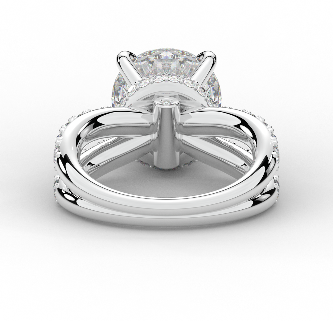 6.25CT.TW ROUND LAB DIAMOND ENGAGEMENT RING - Nazarelle