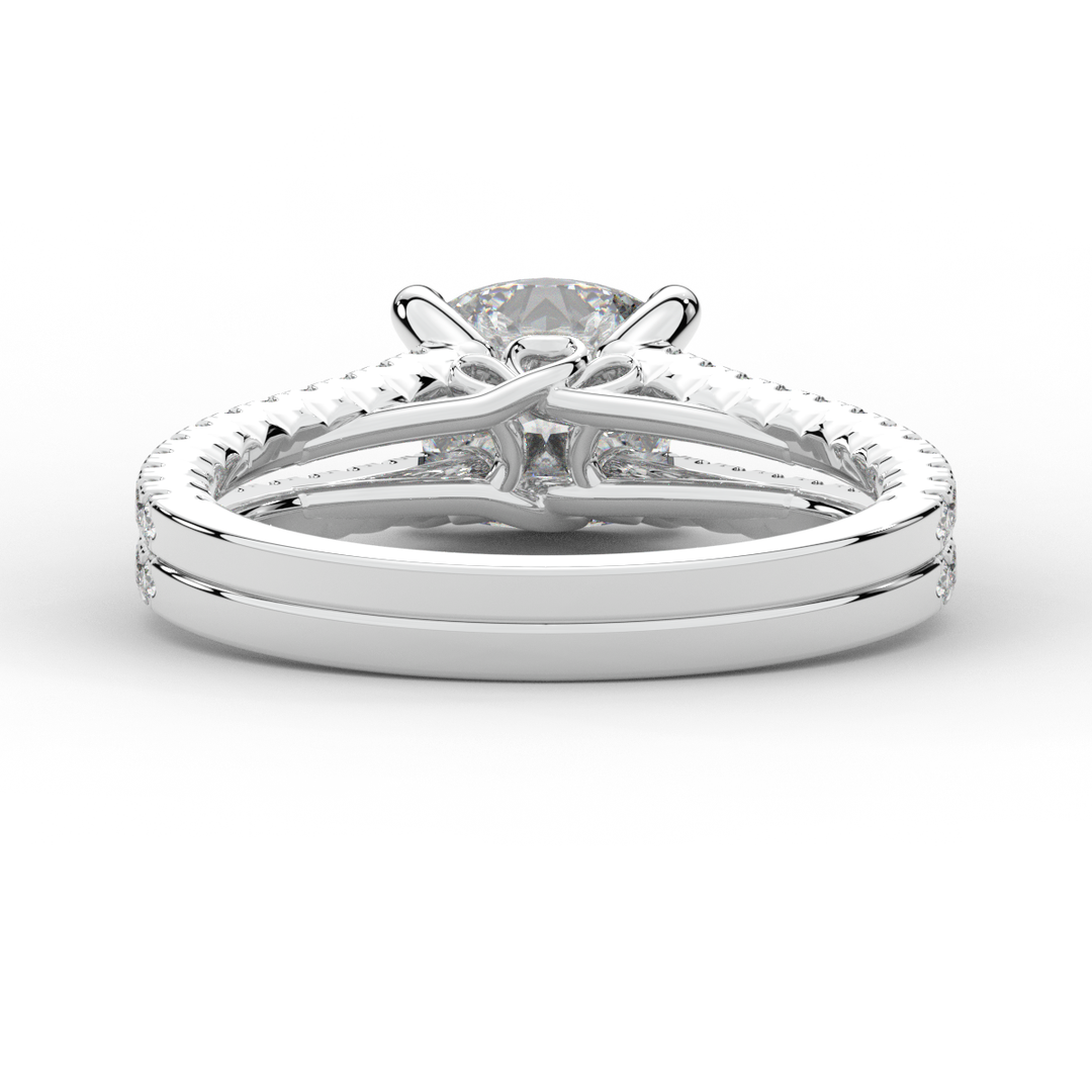 1.90CT.TW CUSHION LAB DIAMOND SOLITAIRE ENGAGEMENT RING - Nazarelle