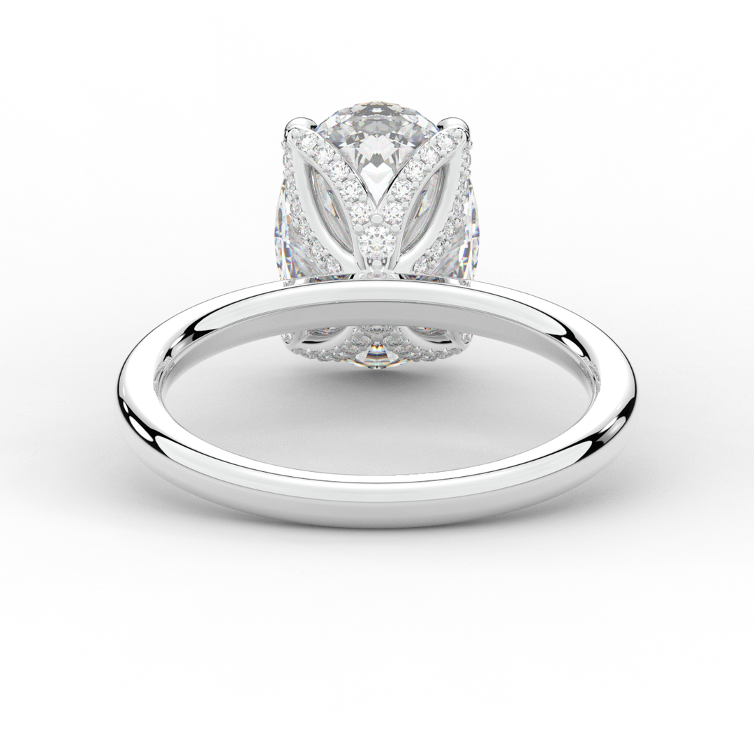 3.10CT.TW OVAL LAB DIAMOND ENGAGEMENT RING - Nazarelle
