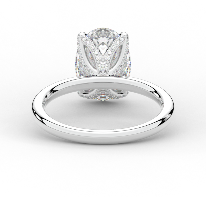 3.10CT.TW OVAL LAB DIAMOND ENGAGEMENT RING - Nazarelle