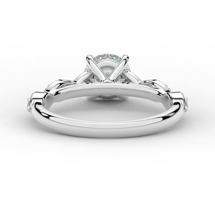 1.20CT.TW ROUND LAB DIAMOND SOLITAIRE ENGAGEMENT RING - Nazarelle