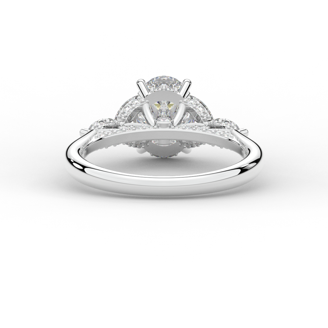 2.00CT.TW OVAL LAB DIAMOND ENGAGEMENT RING - Nazarelle