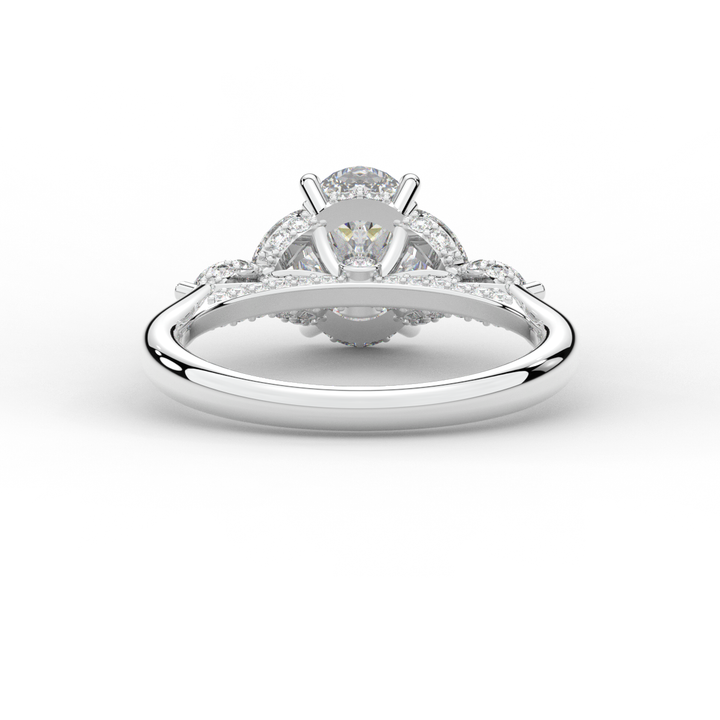 2.00CT.TW OVAL LAB DIAMOND ENGAGEMENT RING - Nazarelle