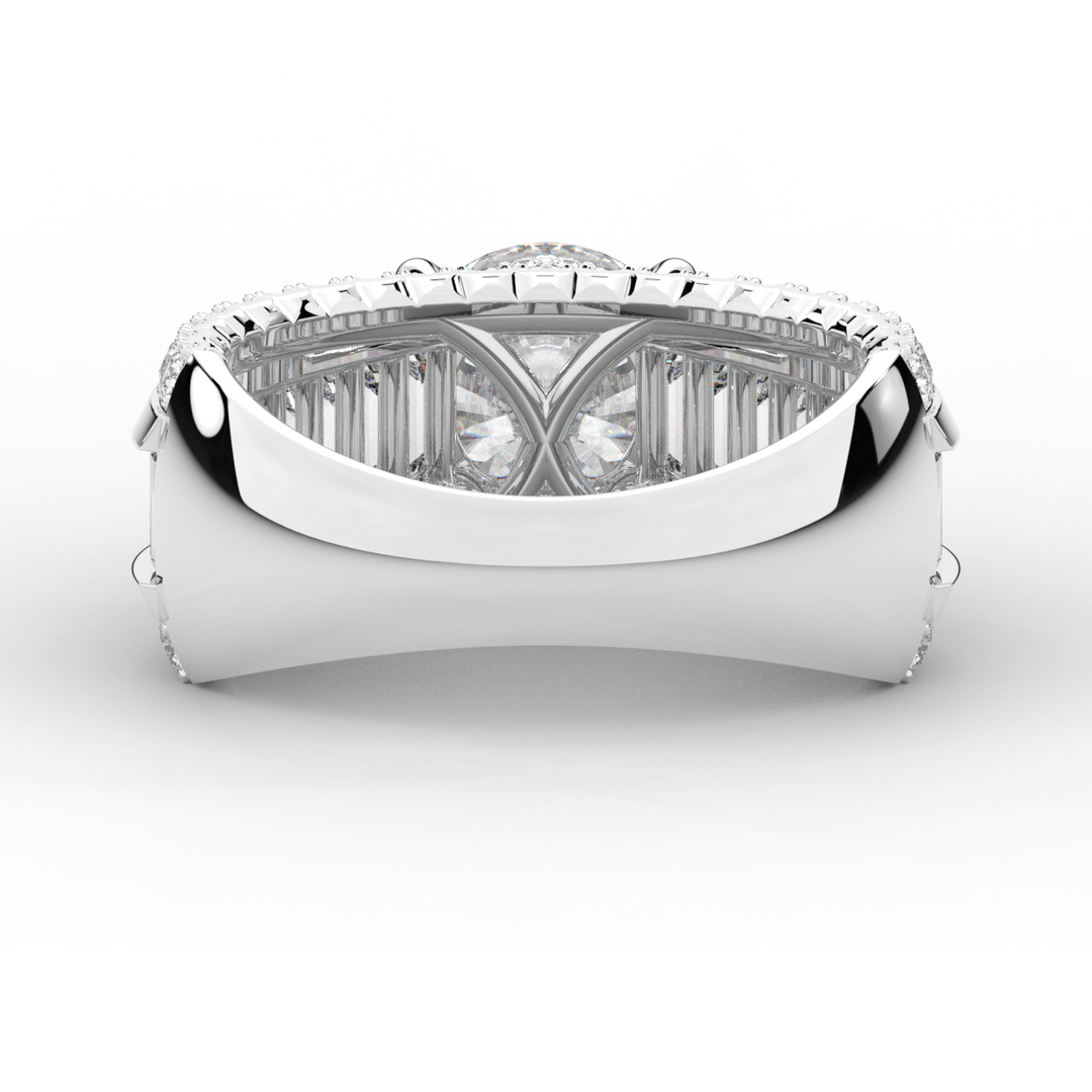 3.15CT.TW ROUND LAB DIAMOND ENGAGEMENT RING - Nazarelle
