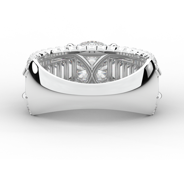 3.15CT.TW ROUND LAB DIAMOND ENGAGEMENT RING - Nazarelle