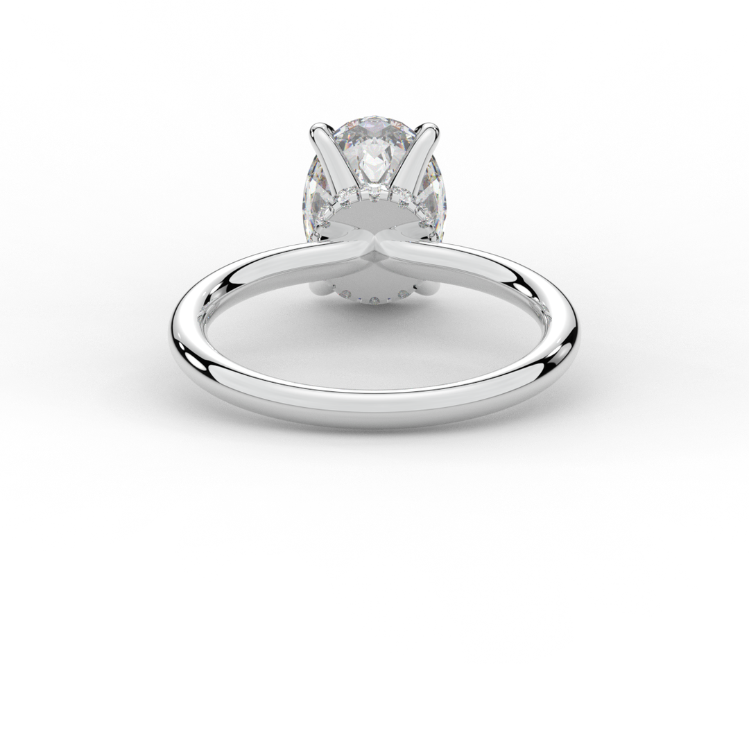 2.05CT.TW OVAL LAB DIAMOND SOLITAIRE ENGAGEMENT RING - Nazarelle