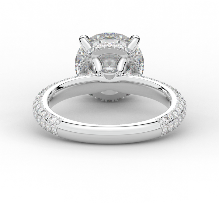 3.60CT.TW ROUND LAB DIAMOND SOLITAIRE ENGAGEMENT RING - Nazarelle